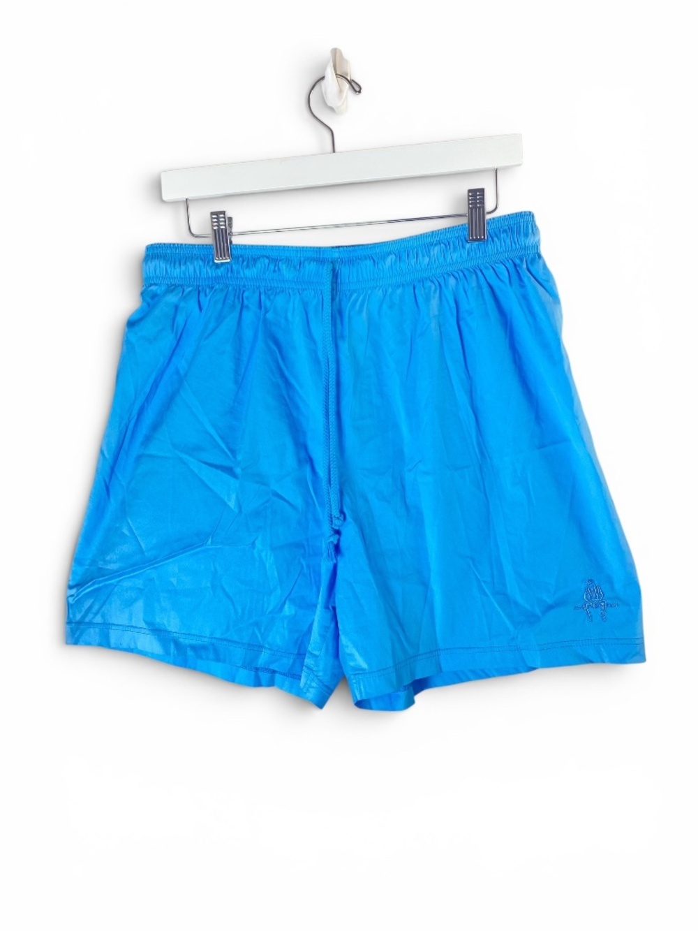 VTG Paul Stuart Men’s Swim Trunks Cotton Shorts Made in Austria in Blue Size XL